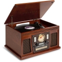 Victrola Navigator 8 in 1 Turntable with CD, Radio, and Cassette Function (VTA-600B-MAH-INT) Victrola Navigator 8 in 1 Turntable with CD, Radio, and Cassette Function (VTA-600B-MAH-INT)