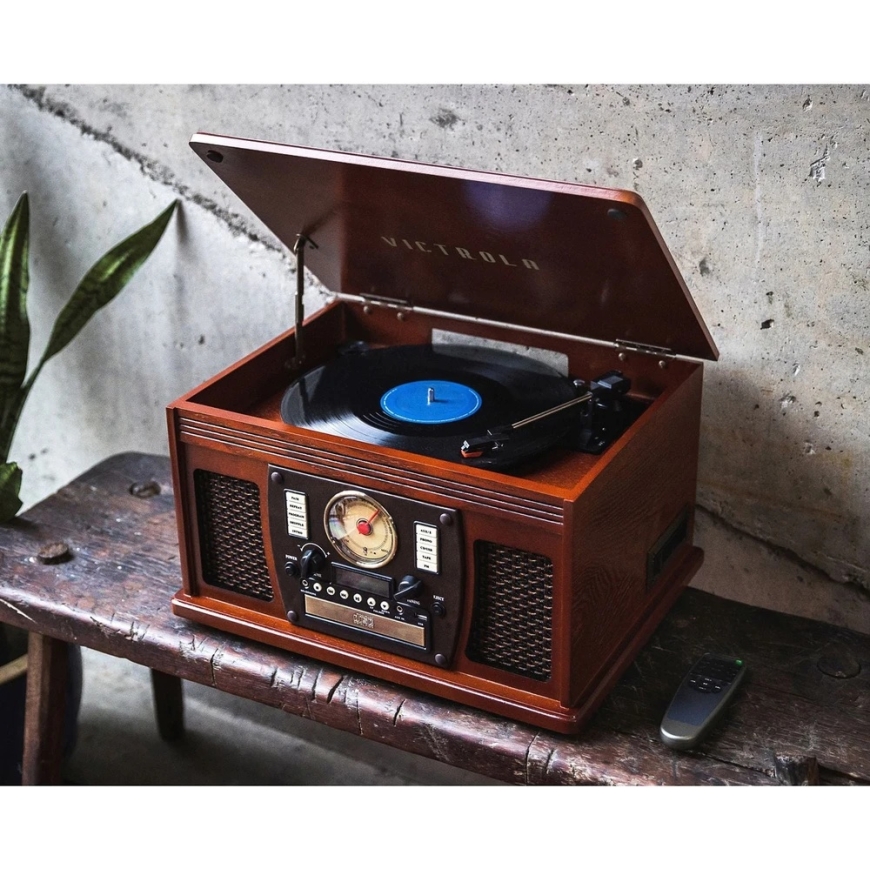 Victrola Navigator 8 in 1 Turntable with CD, Radio, and Cassette Function (VTA-600B-MAH-INT) – 4