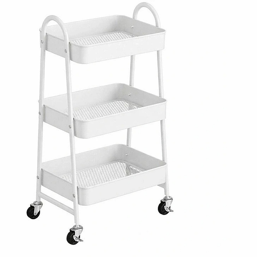 ATL CA48A Shelf on Wheels, white, 3 tiers