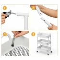 ATL CA48A Shelf on Wheels, white, 3 tiers