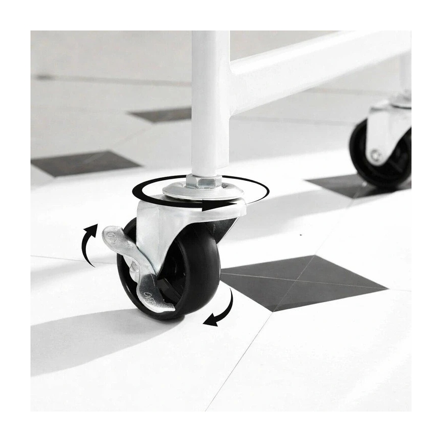 ATL CA48A Shelf on Wheels, white, 3 tiers – 5