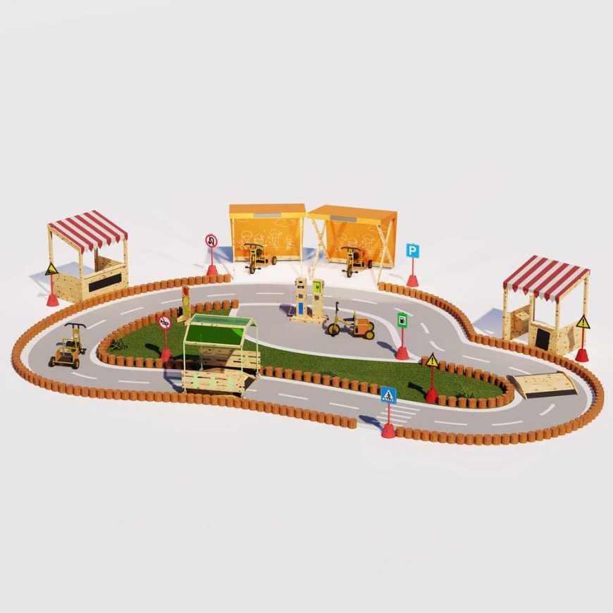 Puinen nousua – ramppa CLASSIC WORLD EDU pyöräilyrataan – 3