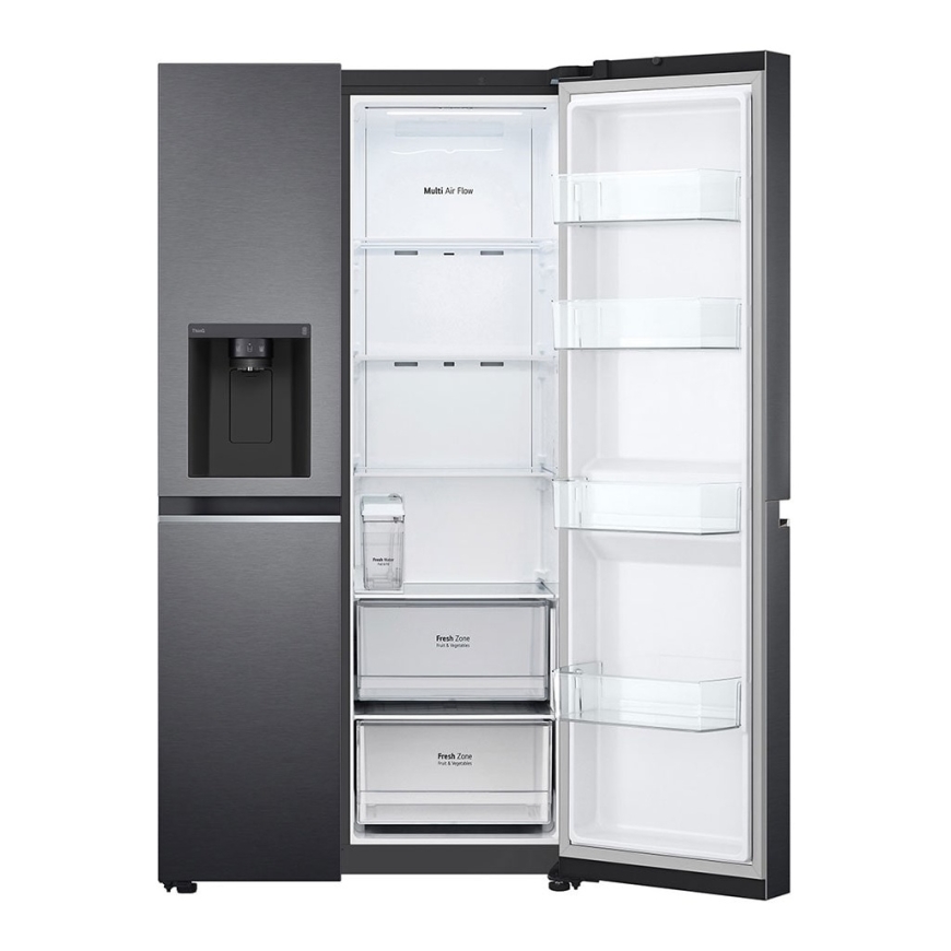 LG GSLV71MCTE side-by-side refrigerator Freestanding 635 L Black – 5