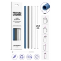 Reusable Plastic Straws for Cup Berdsen Set of 4 + Brush Reusable Plastic Straws for Cup Berdsen Set of 4 + Brush
