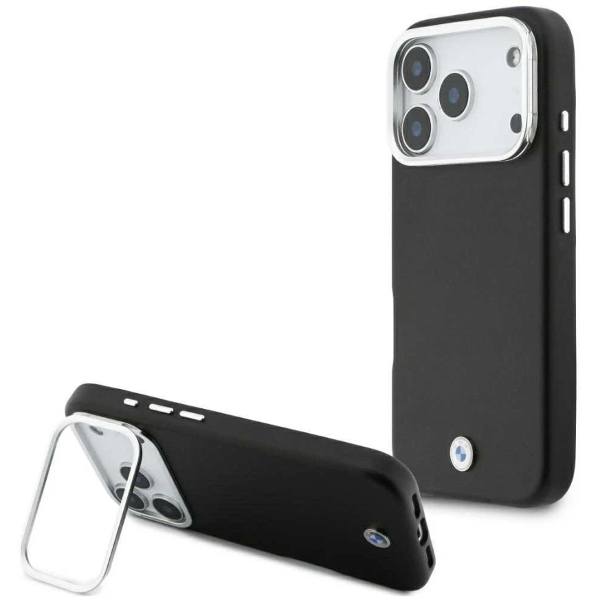 Dėklas BMW M Sign Metal Logo MagSafe Case for iPhone 17 Pro - Juodas