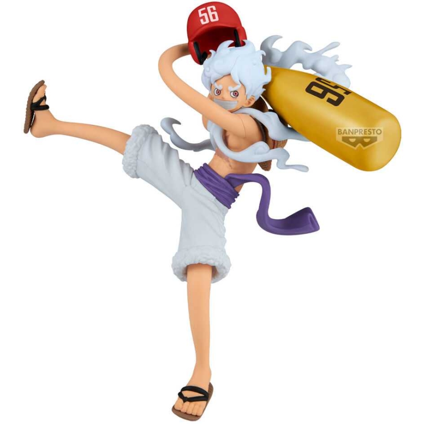 Banpresto One Piece Monkey D. Luffy Gear 5 cīņu ierakstu figurīte 17cm