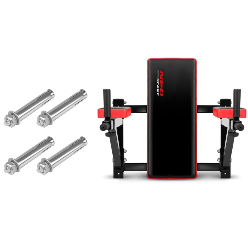 Neo-Sport Wall-Mounted Parallel Bar for Home Gym, high-performance steel construction, multifunctional parallel station, strengt – 4
