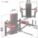 Neo-Sport Wall-Mounted Parallel Bar for Home Gym, high-performance steel construction, multifunctional parallel station, strengt Neo-Sport Wall-Mounted Parallel Bar for Home Gym, high-performance steel construction, multifunctional parallel station, strengt