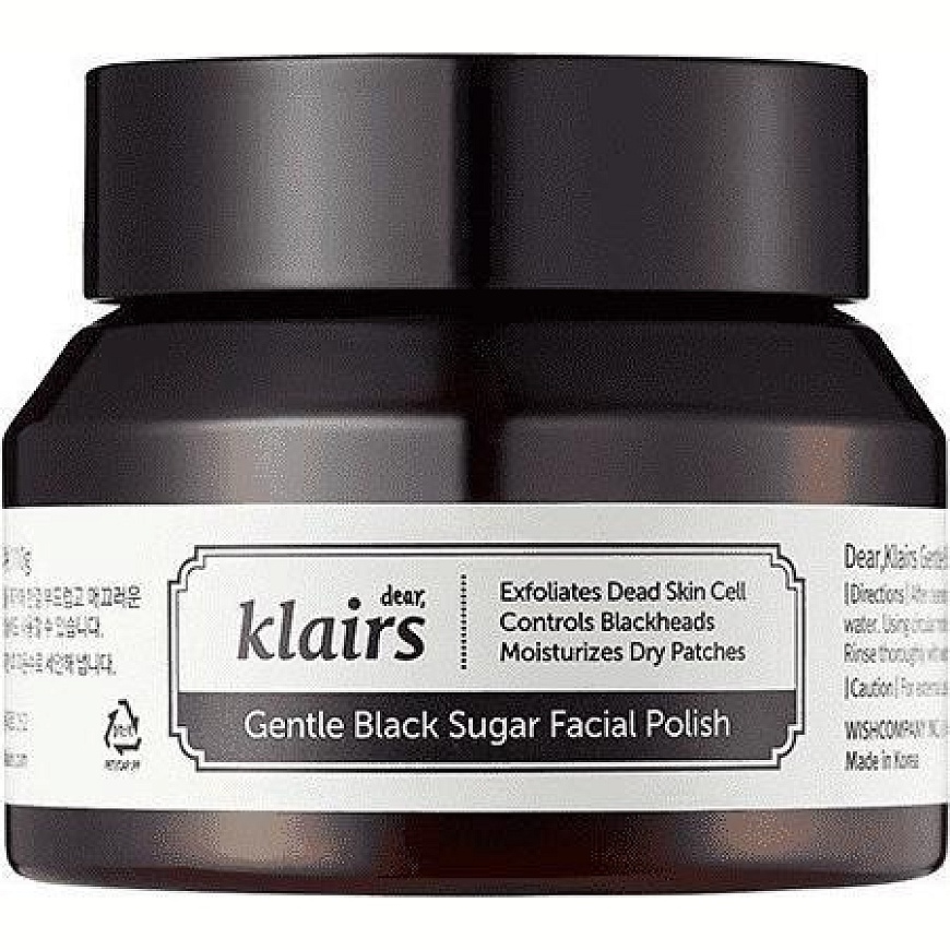 "Klairs" maigas melnā cukura sejas skrubis 110g