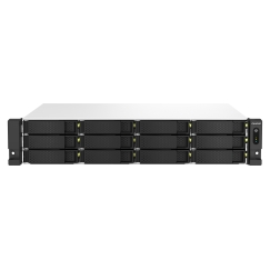 QNAP TS-1264U-RP NAS Stovas (2U) „Intel® Celeron®“ 8 GB DDR4 0 TB QNAP QTS Aliuminis, Juoda