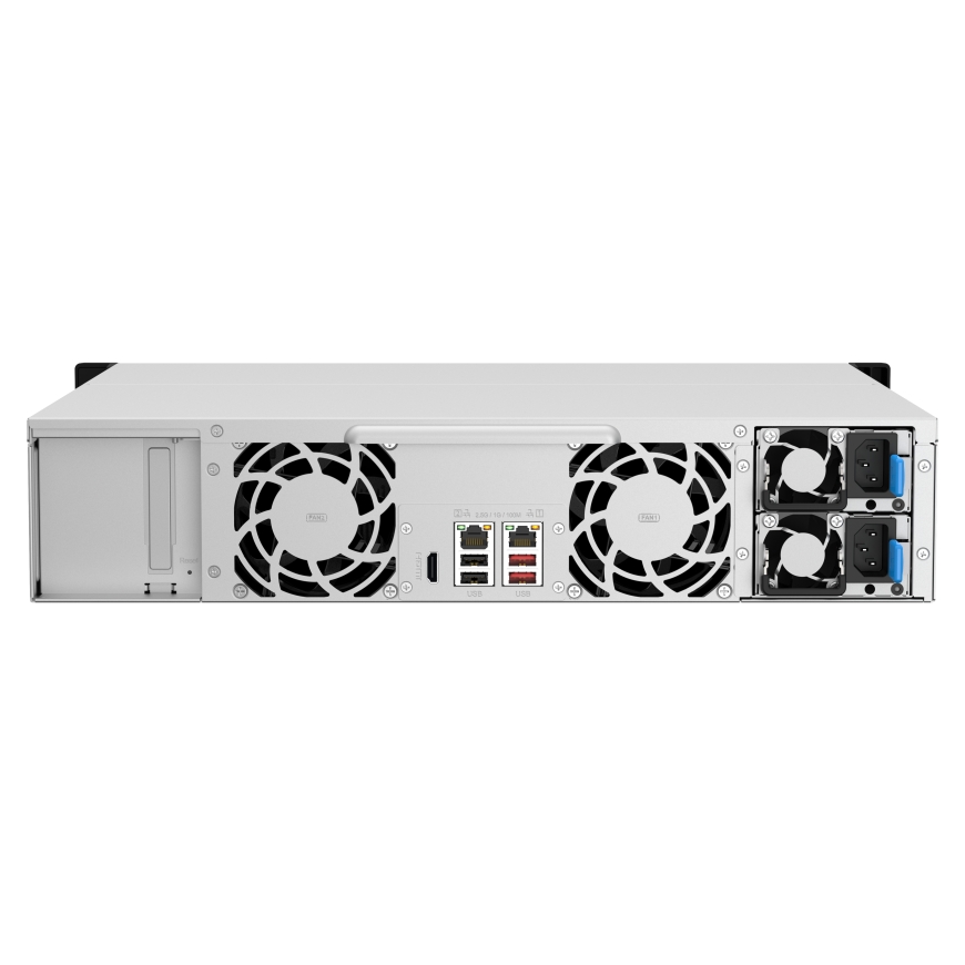 QNAP TS-1264U-RP NAS Teline ( 2U ) Intel® Celeron® 8 GB DDR4 0 TB QNAP QTS Alumiini, musta – 4