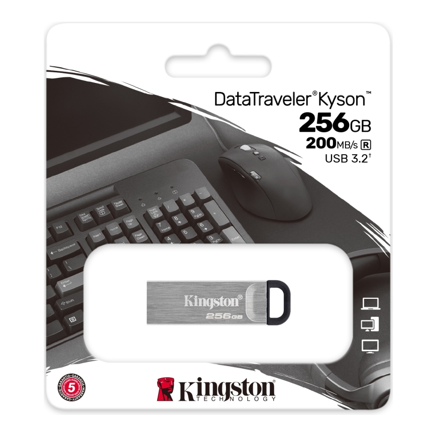 Kingston Technology DataTraveler Kyson USB-muisti 256 GB USB A-tyyppi 3.2 Gen 1 (3.1 Gen 1) Hopea – 4