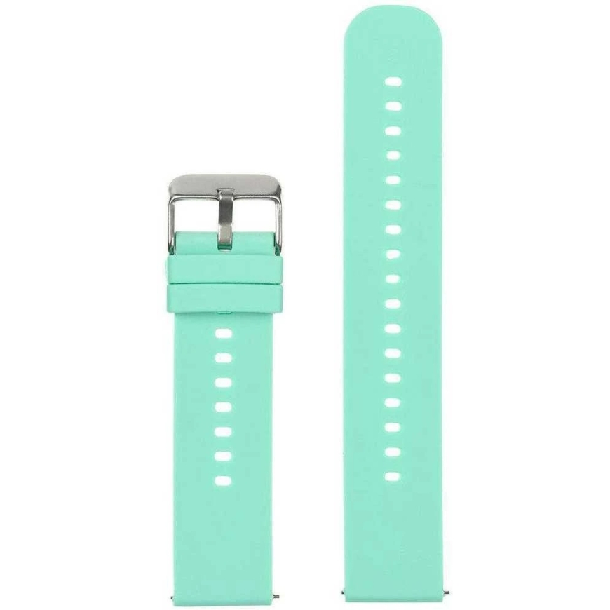 "Pacific U27" rubber watch strap - mint/silver - 22 mm