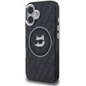 Karl Lagerfeld IML Choupette galvas logotipa MagSafe vāks, paredzēts iPhone 16 – melns Karl Lagerfeld IML Choupette galvas logotipa MagSafe vāks, paredzēts iPhone 16 – melns