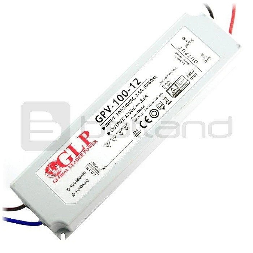 Mpl Power 100W LED Power Supply GLP 12V IP67