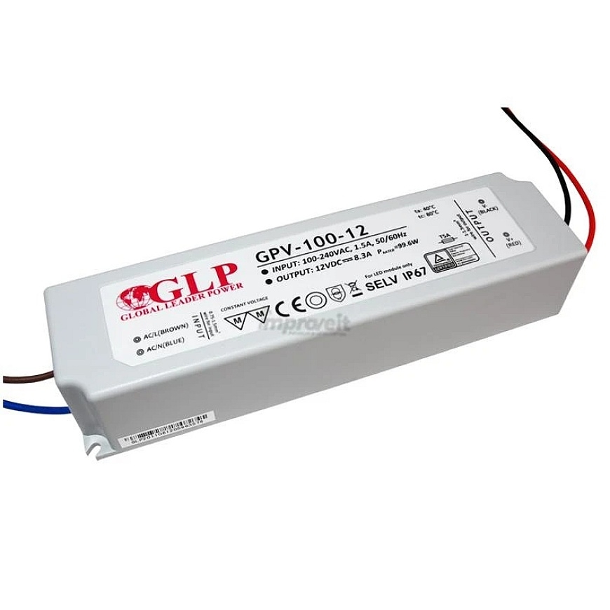 Mpl Power 100W LED Virtalähde GLP 12V IP67 – 2