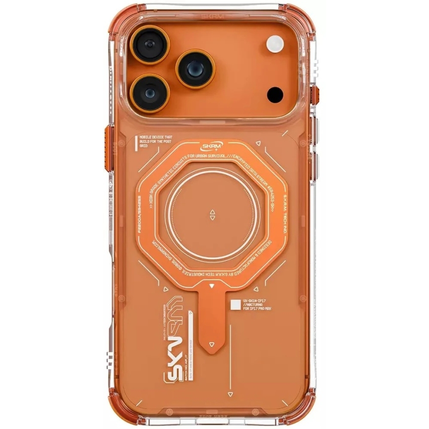 Skinarma Magma Maciņš iPhone 17 Pro Magnētiskais uzlāde Oranžs – 3