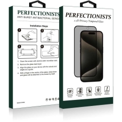 LCD защитное стекло 2.5D Privacy Perfectionists для Apple iPhone 15 Pro черное