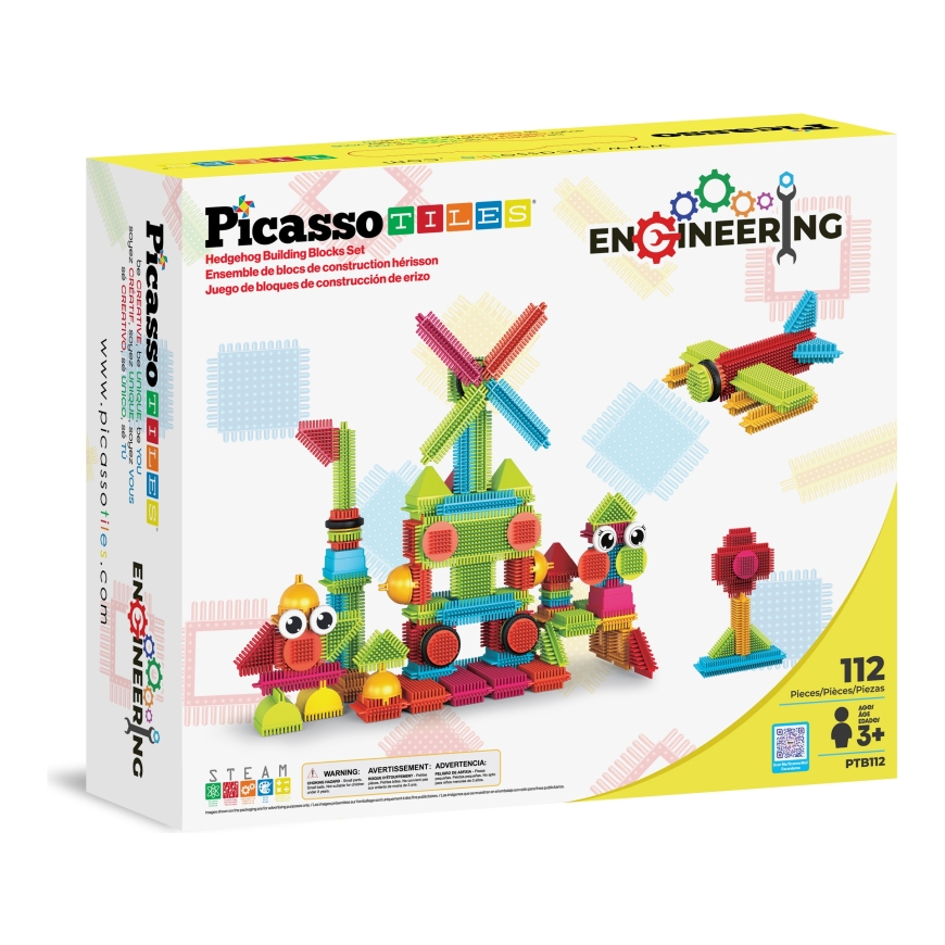 PicassoTiles Bristlelock building block set 112pcs