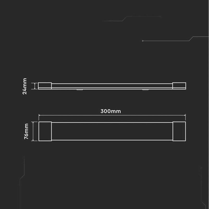 V-tac 10W LED Linear Light, 30cm, White, 6500K, CREE LED Chip – 4