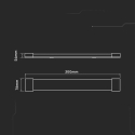 V-tac 10W LED Linear Light, 30cm, White, 6500K, CREE LED Chip V-tac 10W LED Linear Light, 30cm, White, 6500K, CREE LED Chip