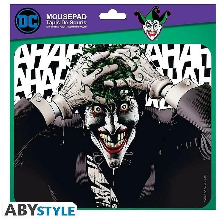 Abysse Corp "DC COMICS" flexible mouse pad - Laughing Joker | 235×195×3mm – 2