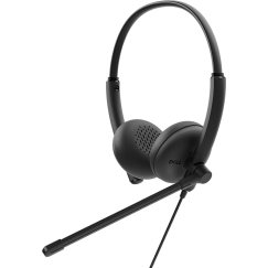 DELL WH125 Laisvų rankų įranga Vielinis Su lankeliu Biuras / skambučių centras USB A tipo Juoda
