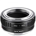 Objektyvo adapteris - K&F Concept M42 bajonetas į Sony E-mount, žalvaris Objektyvo adapteris - K&F Concept M42 bajonetas į Sony E-mount, žalvaris