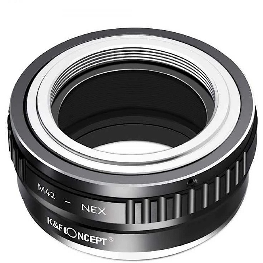 Objektiivin sovitin - K&F Concept M42 Bajonetti Sony E-mount Messinkinen – 3