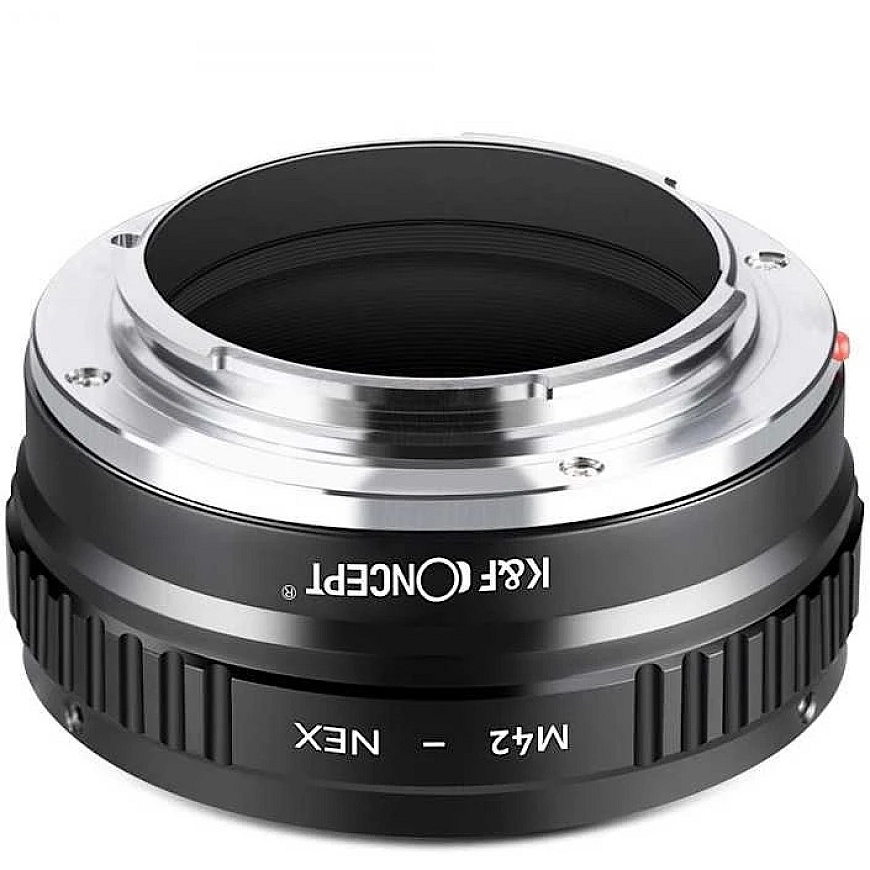 Objektyva adapteris - K&F Concept M42 bajonets uz Sony E-mount misiņš – 4