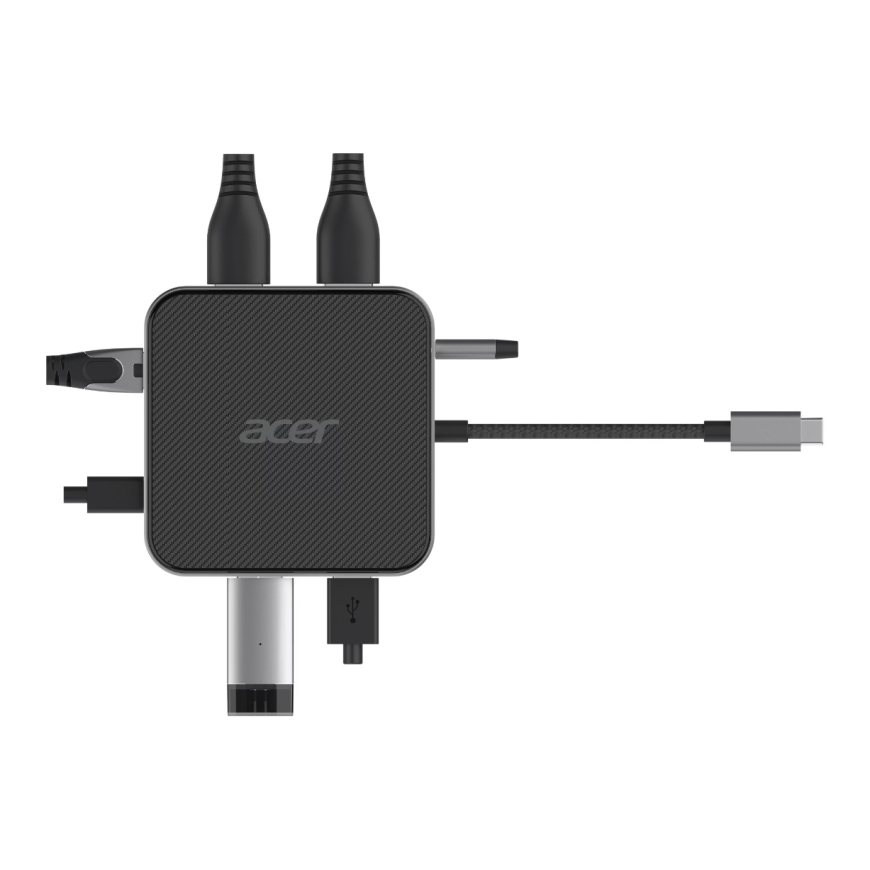 Acer 7-in-1 USB 4 Dongle Langallinen USB4 musta, Hopea – 4
