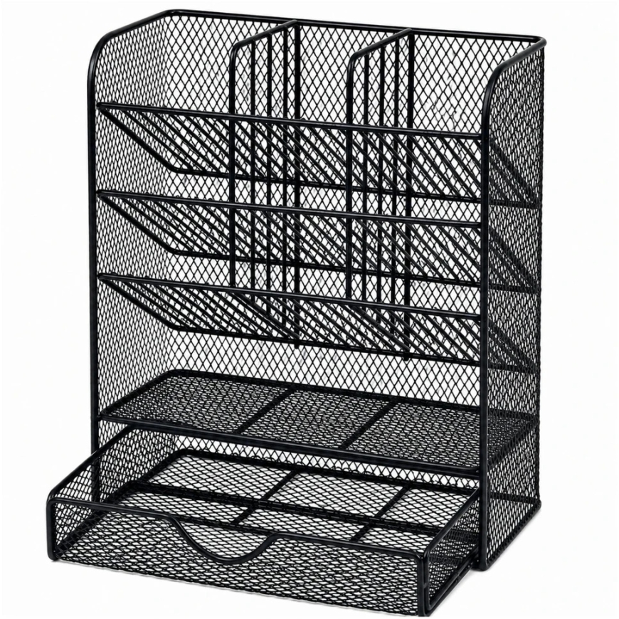 Metal Black Pencils and Documents Holder – 3