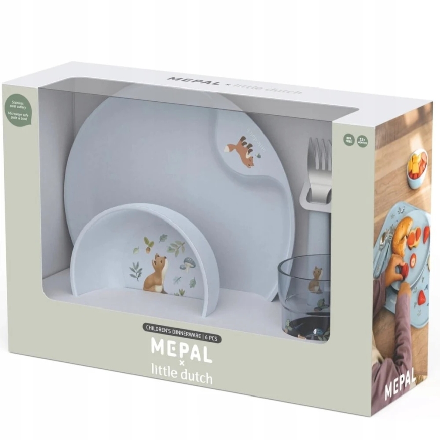 Rosti Mepal 6-piece children's dish set 'Forest Friends' – 4