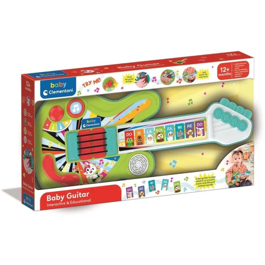 Clementoni Interactive Musical Guitar with Sounds and Animals