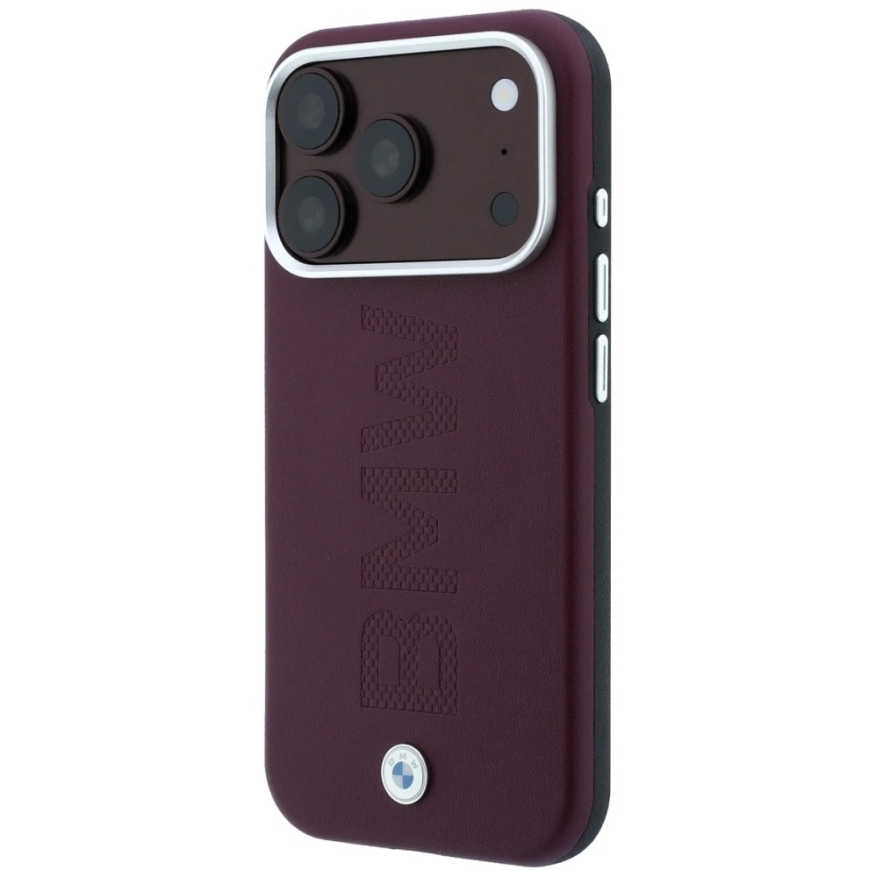BMW Sign Centered Deboss Case with MagSafe for iPhone 17 Pro / iPhone 18 Pro – burgundy color – 2