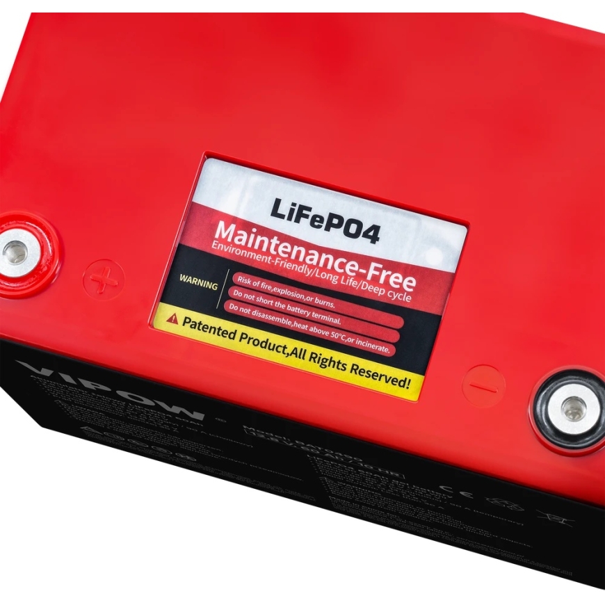 Vipow LiFePO4 60Ah akumuliatorius su BMS – 3