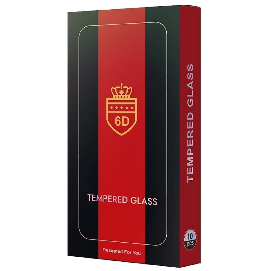 LCD aizsargstikls 6D Samsung A566 A56 5G melns (10 gabalu komplekts)