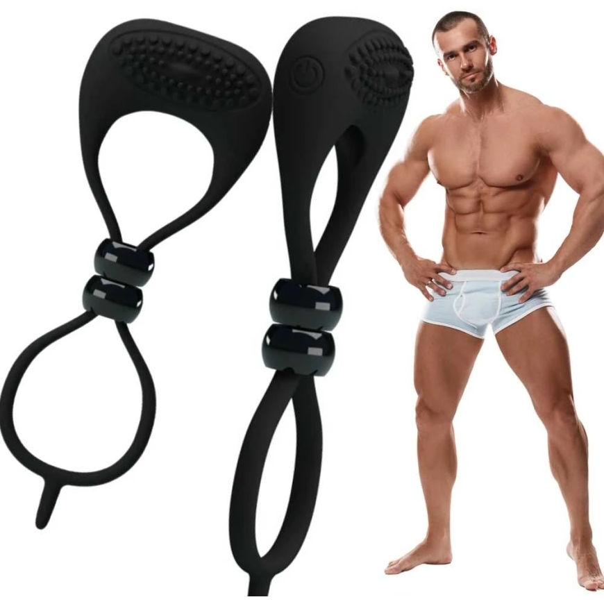 "Pretty Love" double penis ring, testicle clamp, sex ring – 3