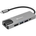 Sandberg USB-C 5in1 Travel Dock Saver Sandberg USB-C 5in1 Travel Dock Saver