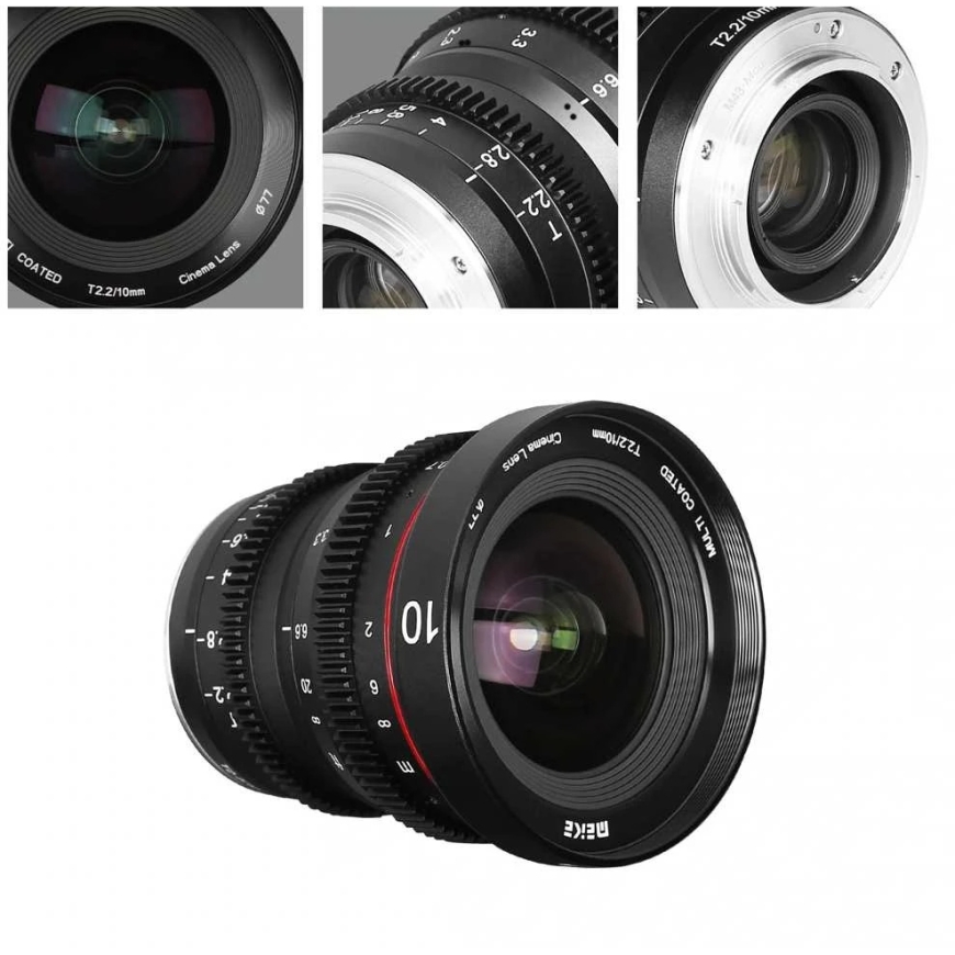 Lens - Meike MK 10mm T2.2 Micro 4/3 Cine Lens, manual focus, black – 2