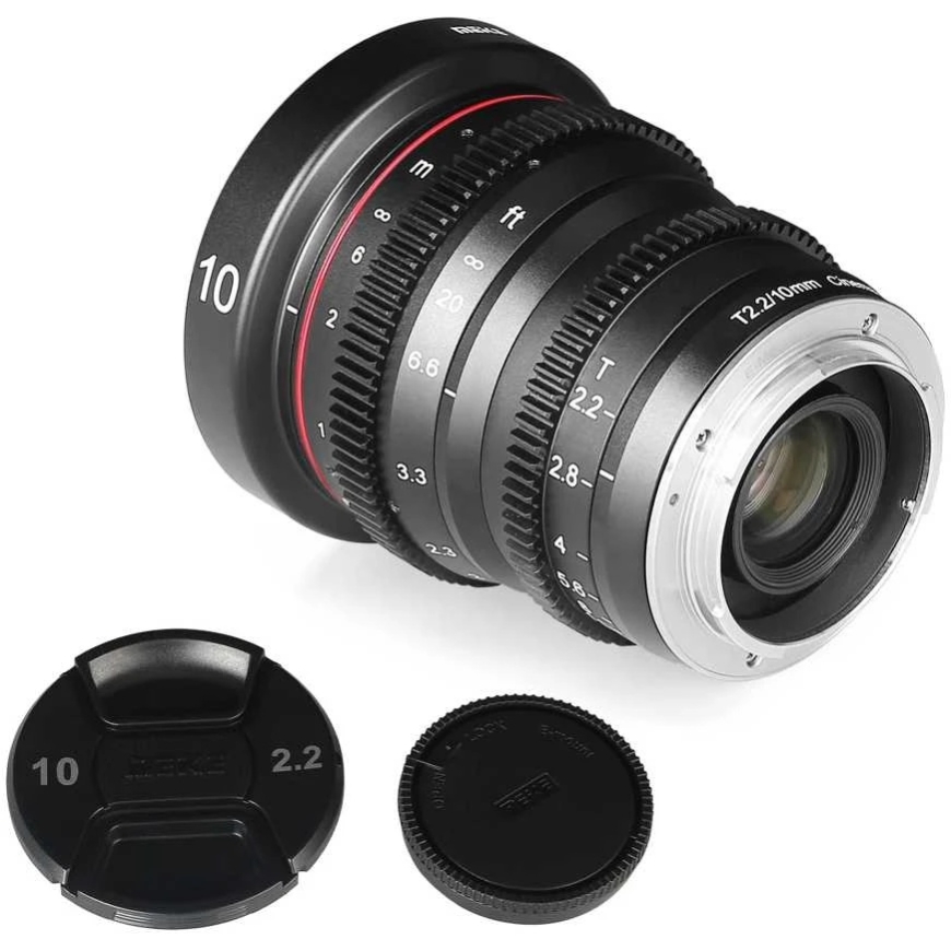 Objektyvs - Meike MK 10mm T2.2 Micro 4/3 Cine objektyvs, manuāla fokusēšana, melns – 3