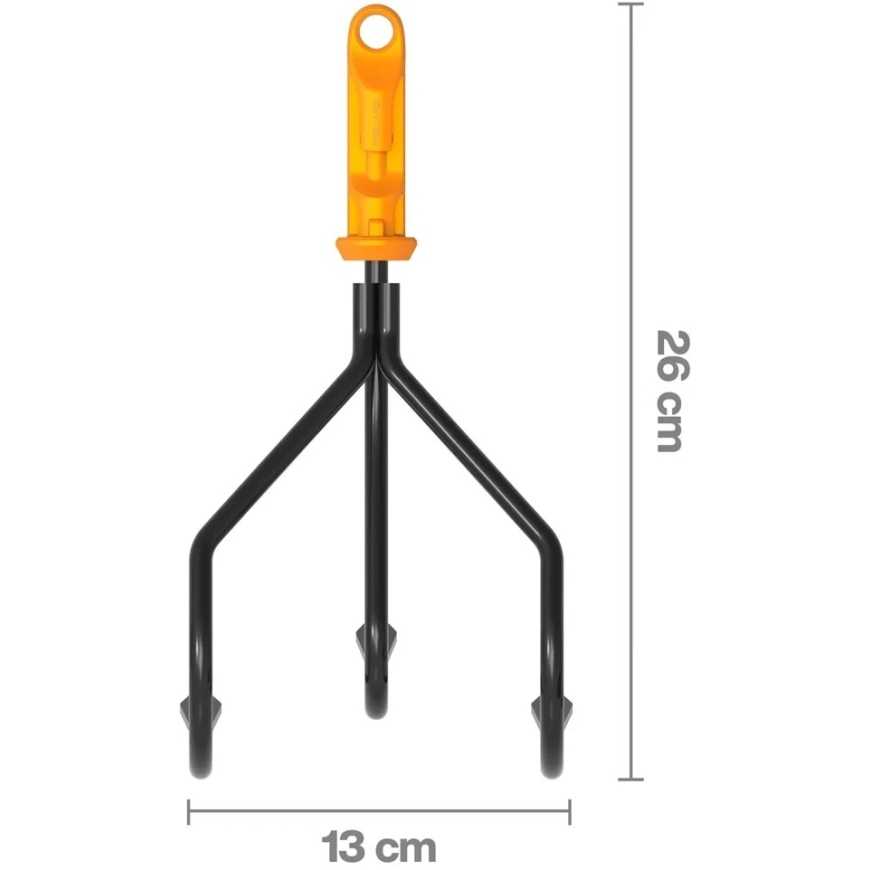 Trijų dantų metalinis kultivatorius, 128 mm plotis, „OneClick“ – 4