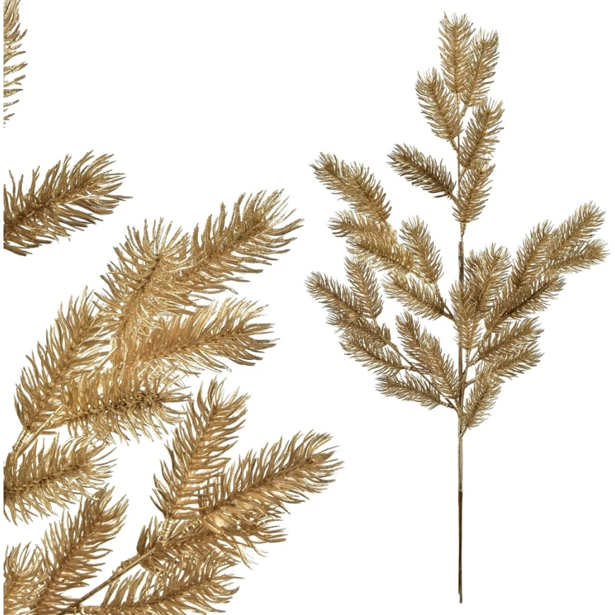 Mondex Since 1986 VIRIDIS Decorative Pine Branch 60 cm Gold – 2