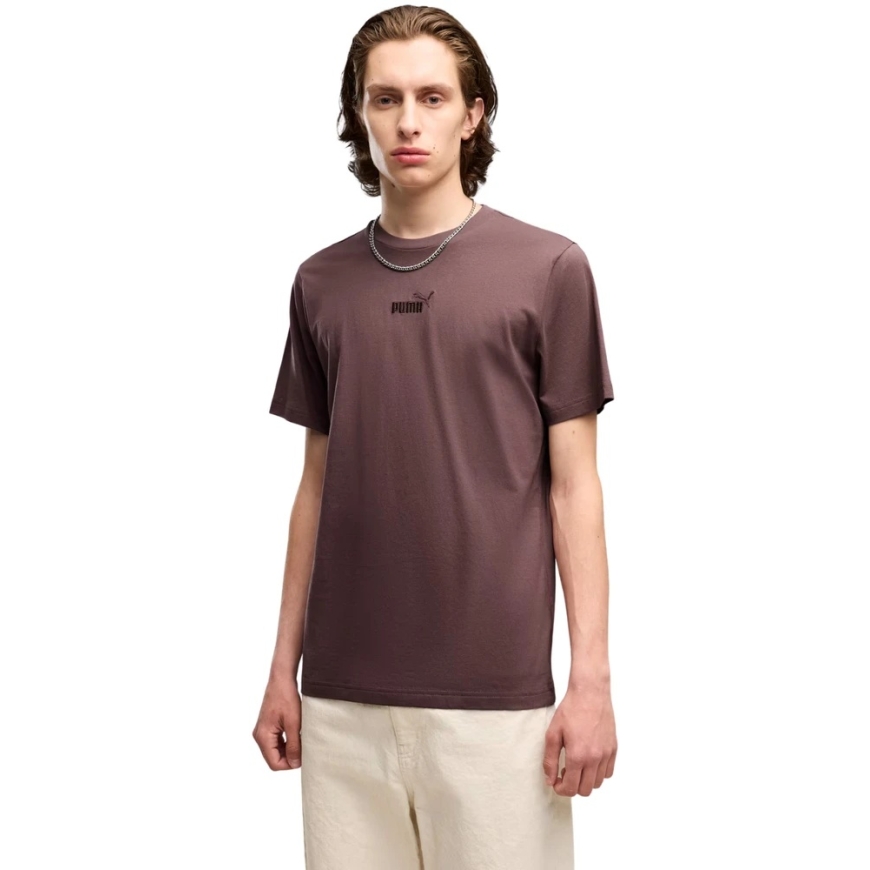 Puma ESS Small No.1 Logo Centered Tee Men's T-shirt Brown 692912 91 (M)