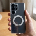 Oem чехол для Samsung A36 Frame Circle Stand совместимый с MagSafe прозрачный Oem чехол для Samsung A36 Frame Circle Stand совместимый с MagSafe прозрачный