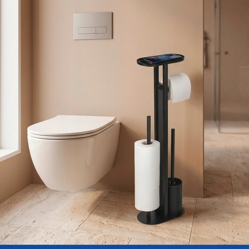 4-in-1 WC Stand WENKO OREA, with Shelf for Phone – 3