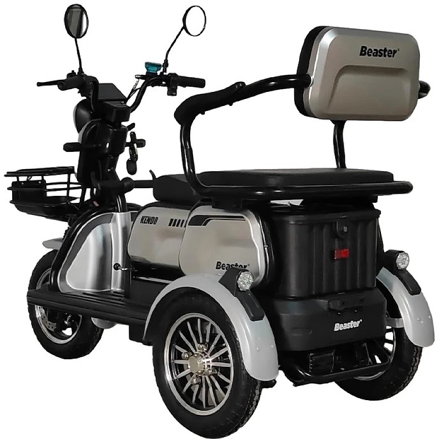 Beaster Electric Three-Wheeled Scooter, BSKENDO4A, Gray, Assembled, 500 W – 2