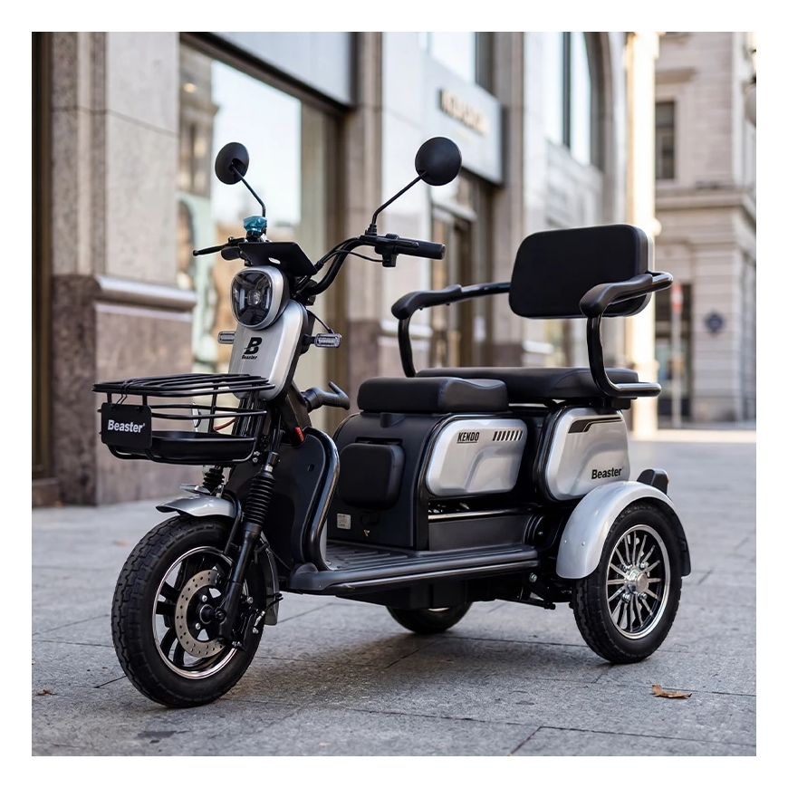 Beaster Elektrinis triratis motoroleris, BSKENDO4A, pilkas, surinktas, 500 W – 5