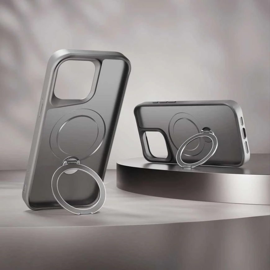 Etteri Matt Mag Ring Case for iPhone 15 6.1" Gray – 2