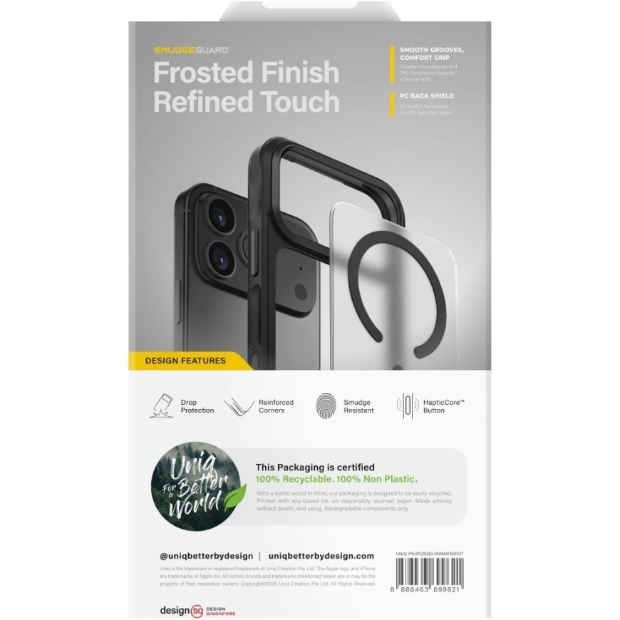 UNIQ Veren Case, designed for iPhone 18 Pro Max / 17 Pro Max, with Magclick charging, black – 4